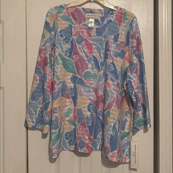 Alfred Dunner Multicolor Women's Blouse sz2X NWT - Picture 2 of 7